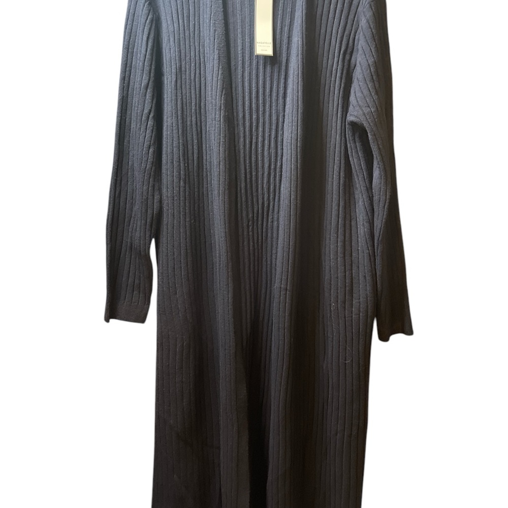 Bagatelle Blue Ribbed Cardigan
